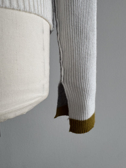 2WAY配色タートルネック