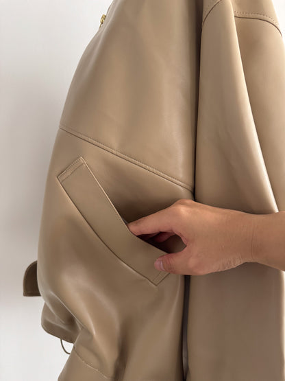 2WAY合皮ブルゾン