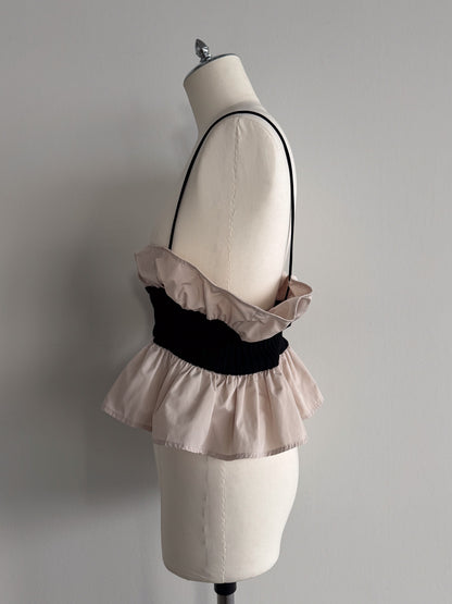 タフタ×ニットビスチェ