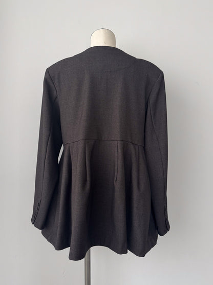 ノーカラーフレアジャケット　