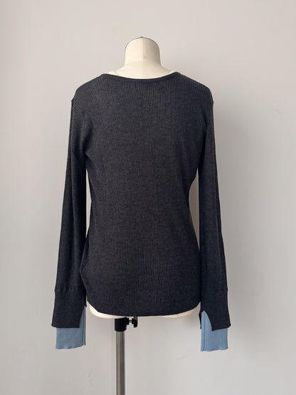 シアーリブカーディガン＆プルオーバーSET