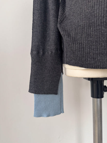 シアーリブカーディガン＆プルオーバーSET