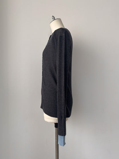 シアーリブカーディガン＆プルオーバーSET