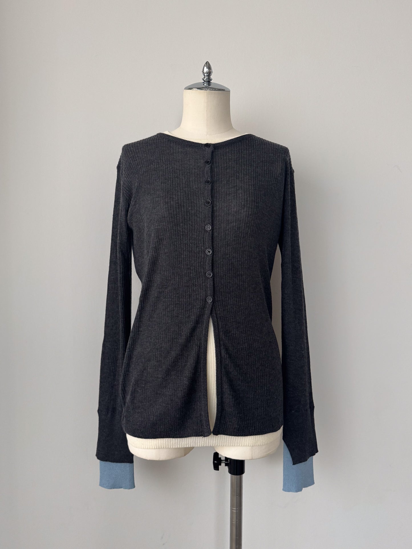 シアーリブカーディガン＆プルオーバーSET