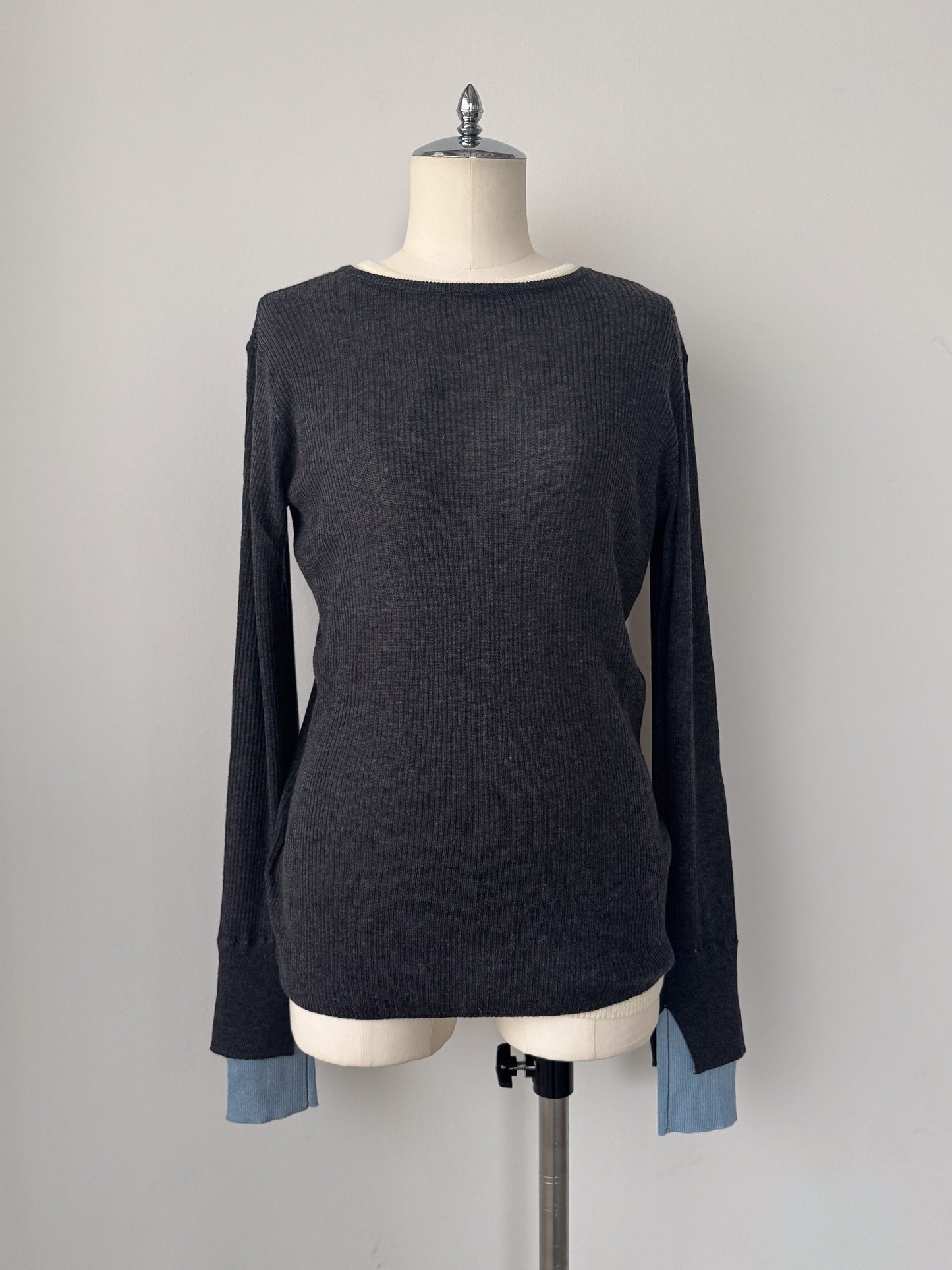 シアーリブカーディガン＆プルオーバーSET