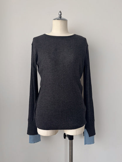 シアーリブカーディガン＆プルオーバーSET