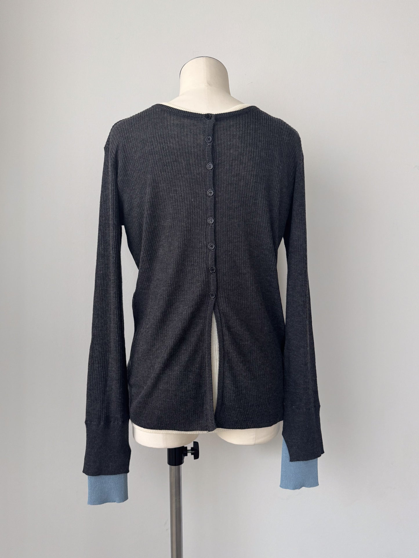 シアーリブカーディガン＆プルオーバーSET