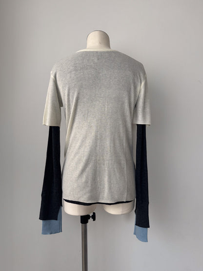 シアーリブカーディガン＆プルオーバーSET