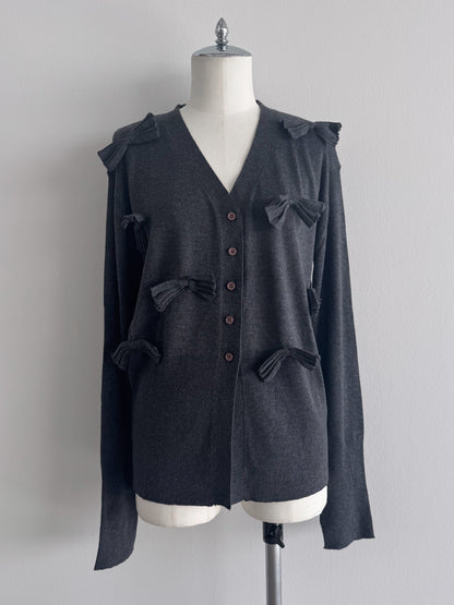 リボンカーディガン