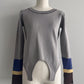 eru　配色スリーブニットトップス