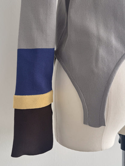 eru　配色スリーブニットトップス