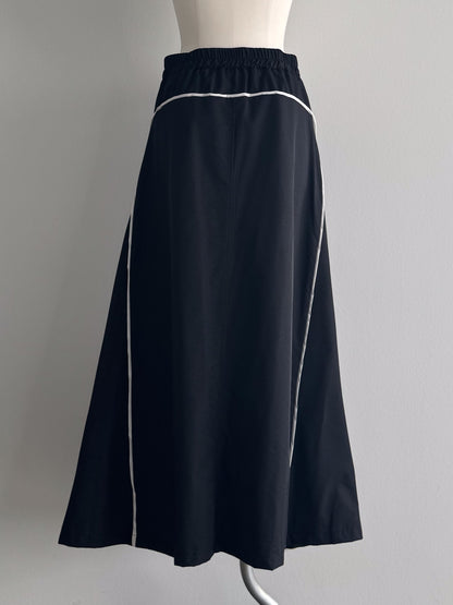 eru　カラーブロッキングデニムスカート