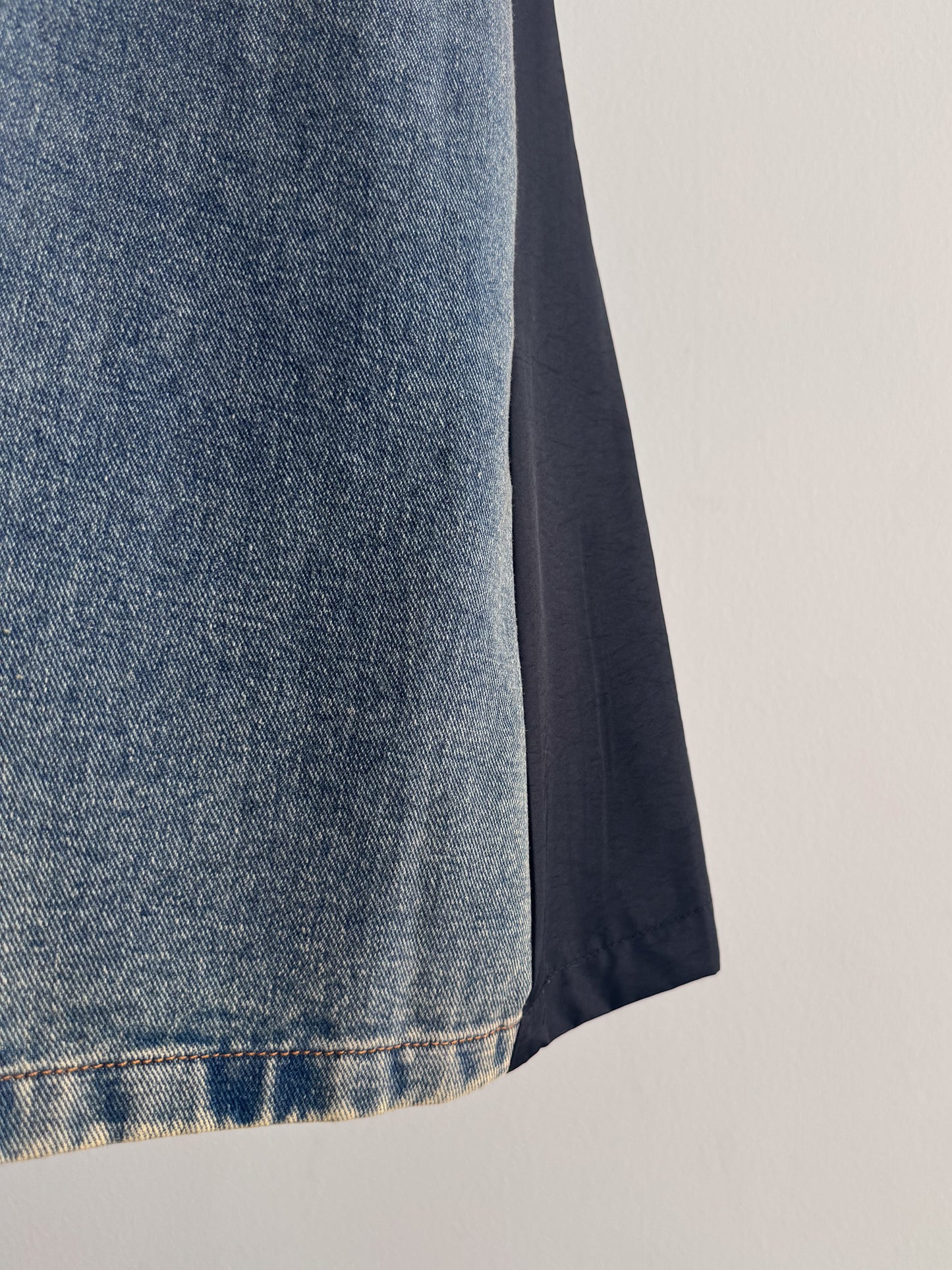 eru　カラーブロッキングデニムスカート