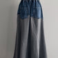 eru　ウェストデニム裏毛ドッキングスカート