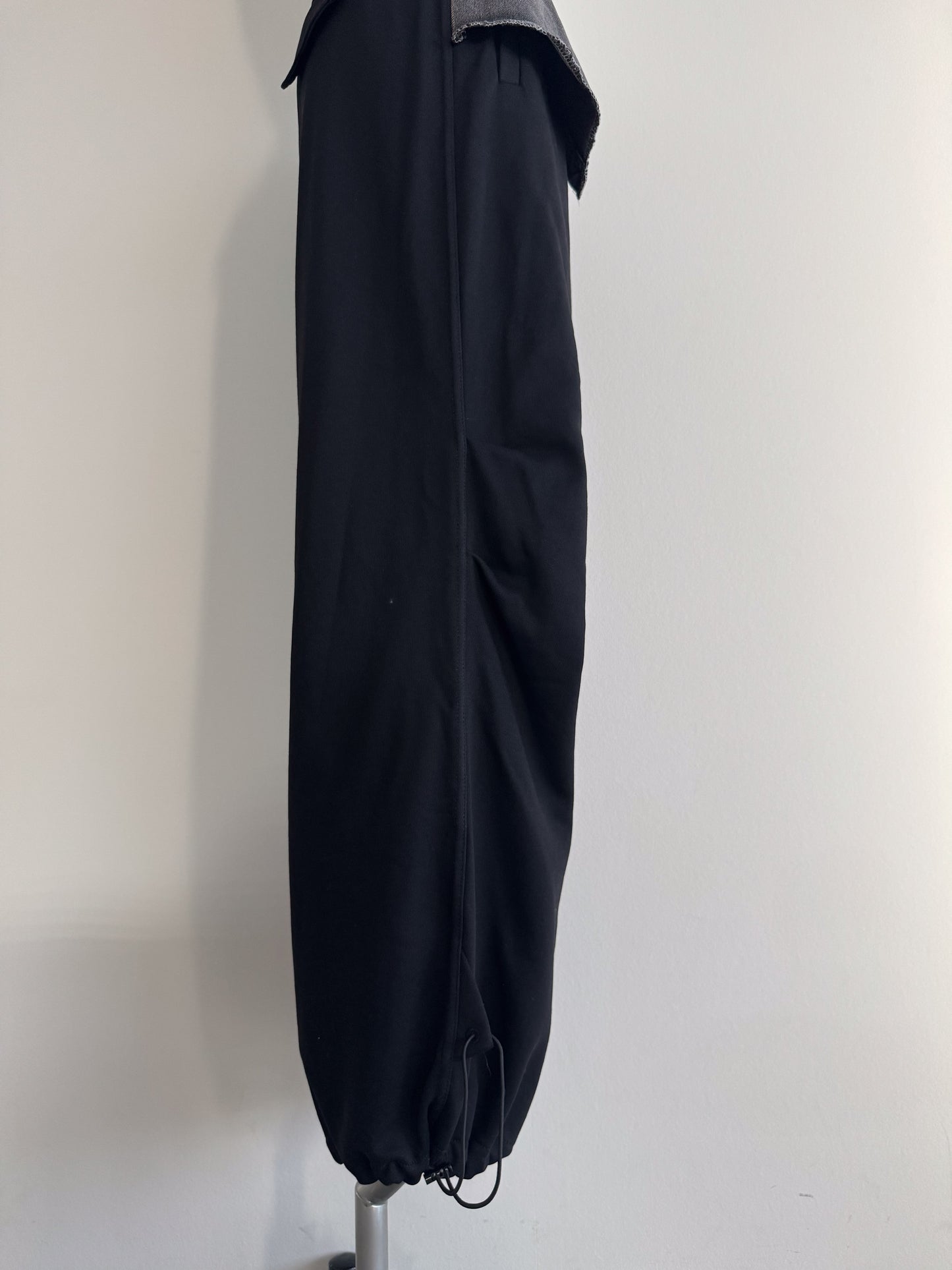 eru　ウエストデニム切り替え裏毛パンツ