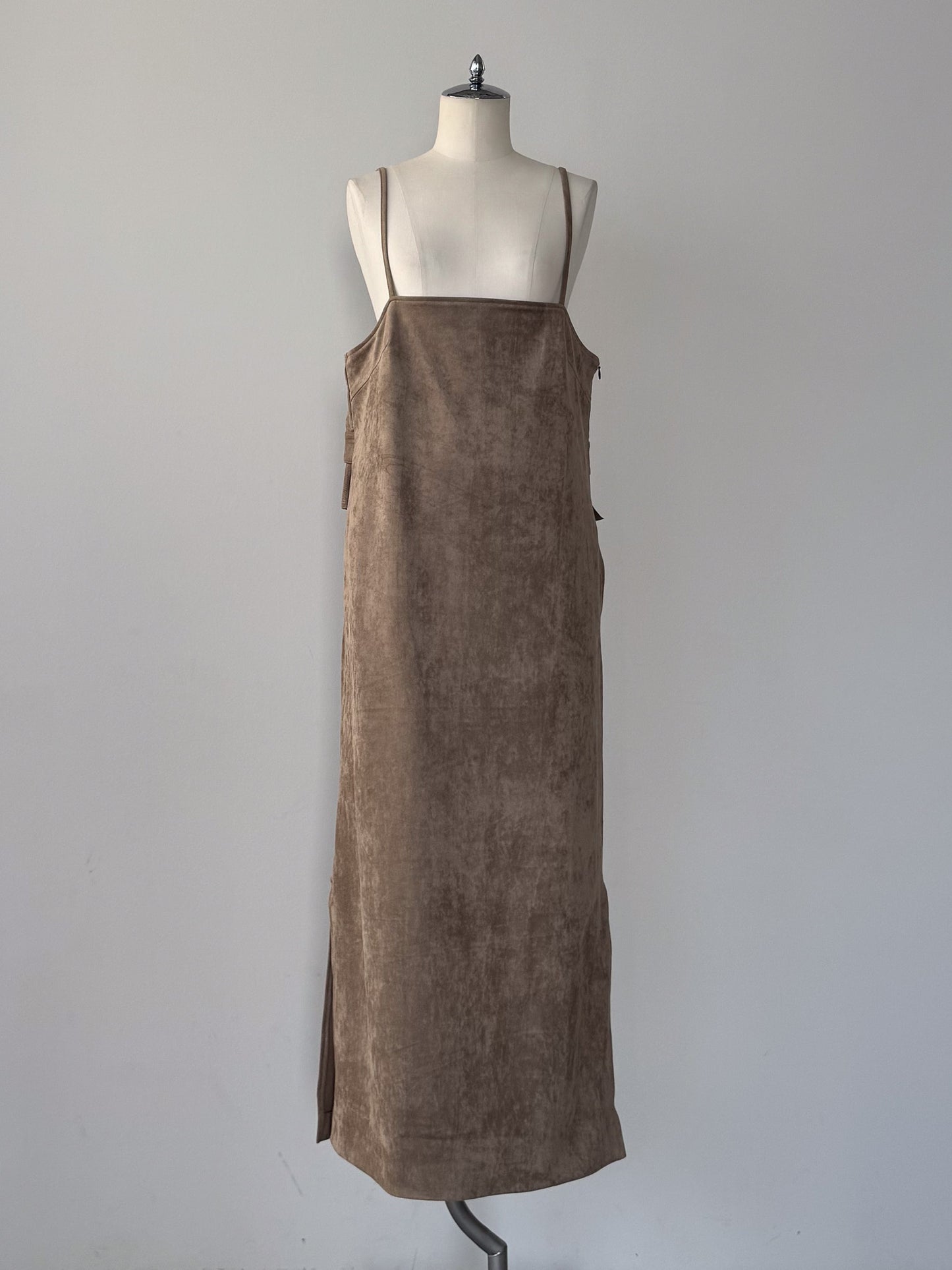 スエードキャミワンピース