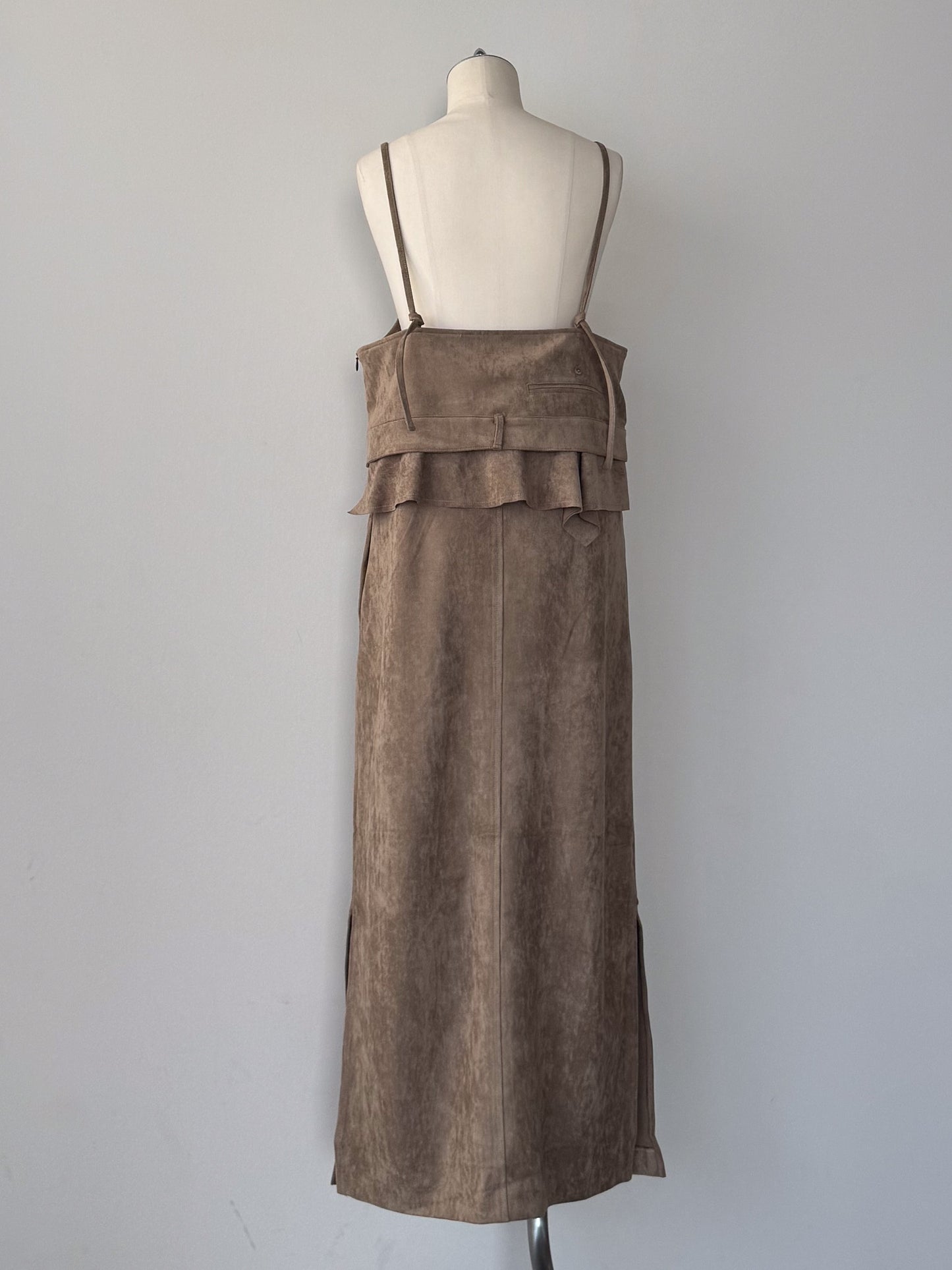 スエードキャミワンピース