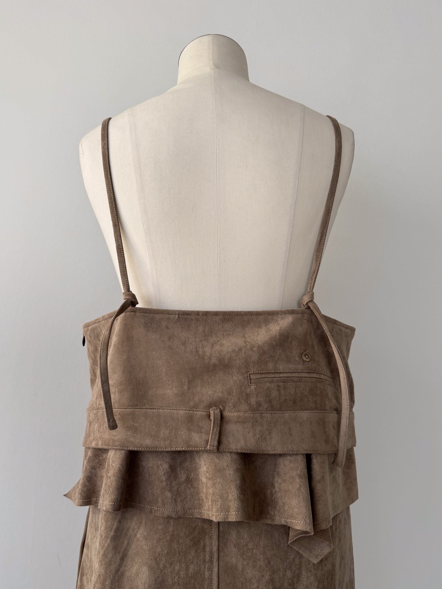 スエードキャミワンピース