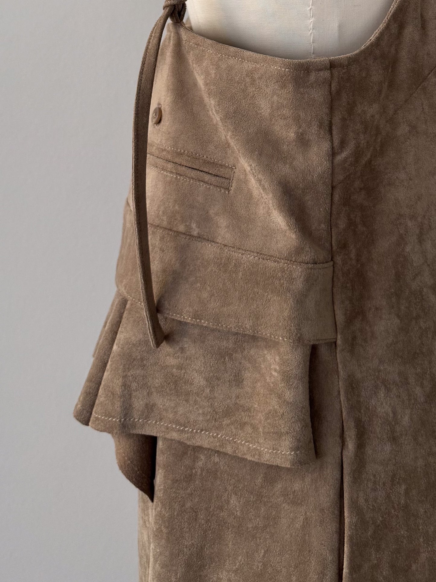 スエードキャミワンピース