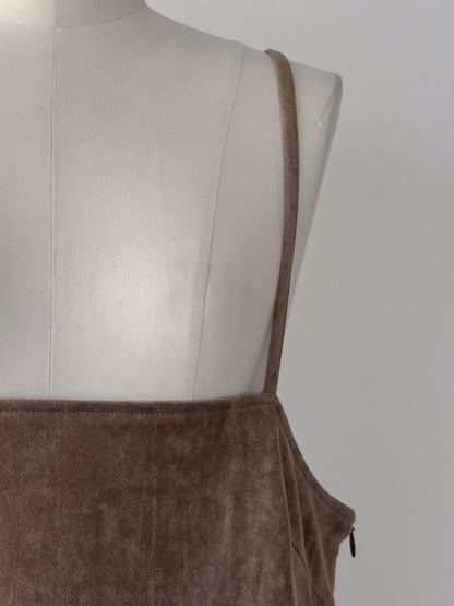 スエードキャミワンピース