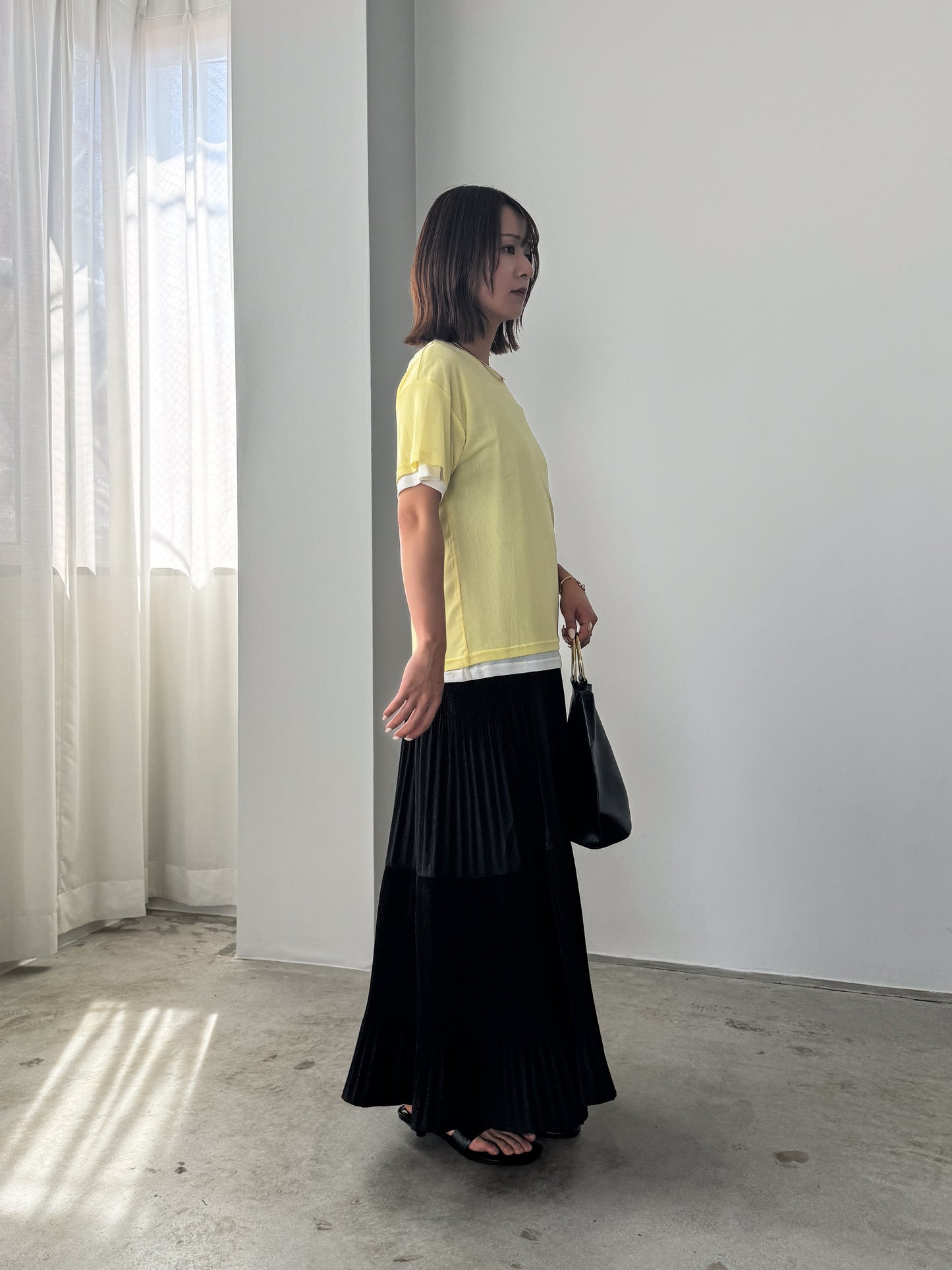 レイヤードニットTシャツ