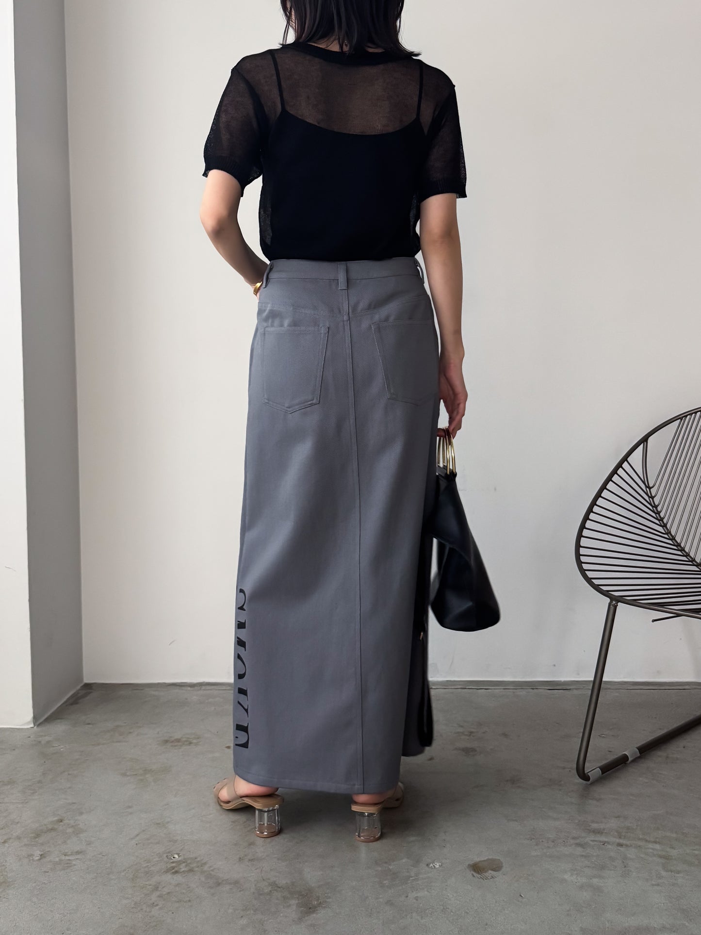 Pqran　【オリジナル図案】ウイスキープリント×刺繍スカート