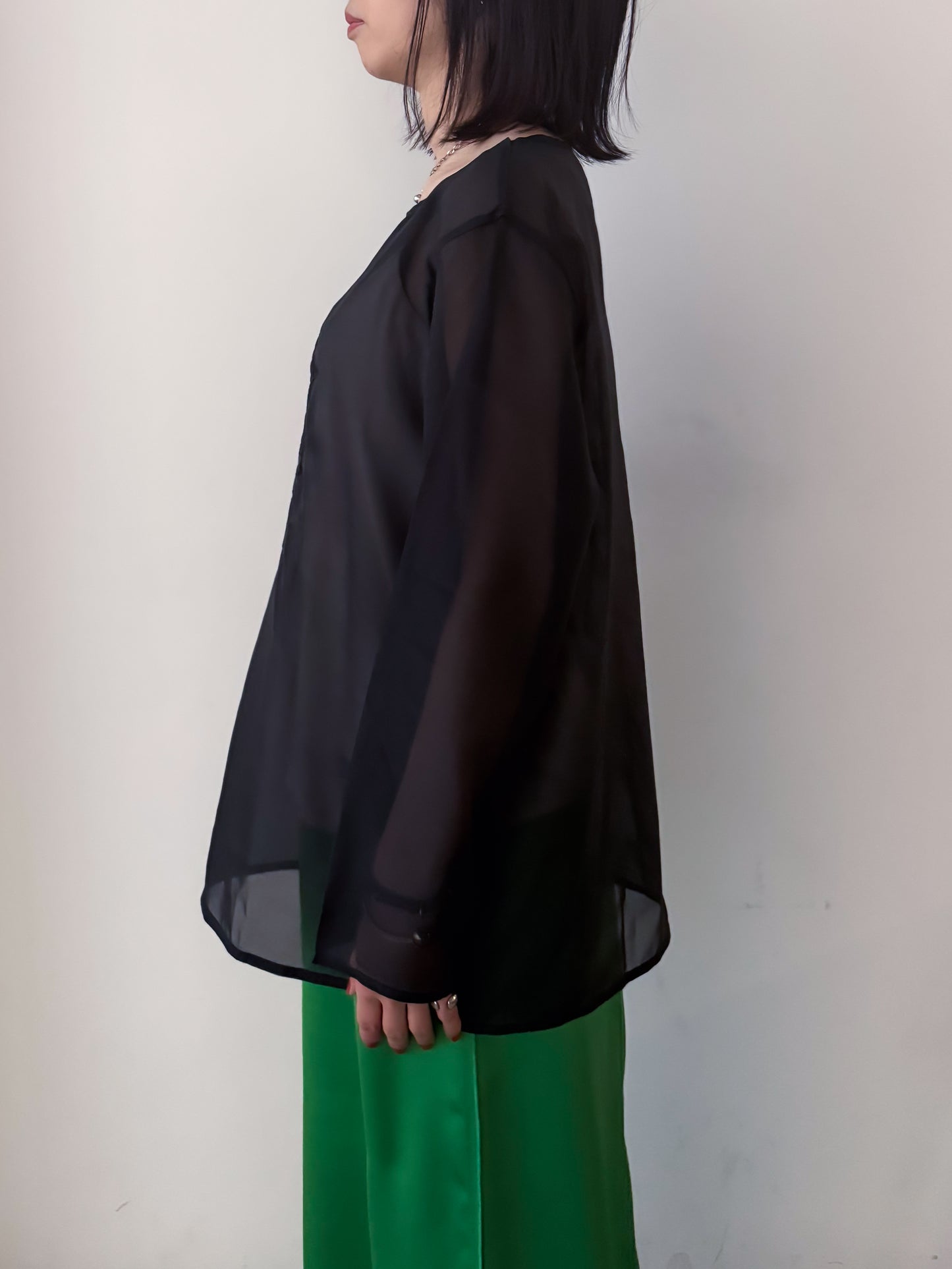 eru　【オリジナル図案】CAT 刺繍レイヤードロングスリーブTシャツ