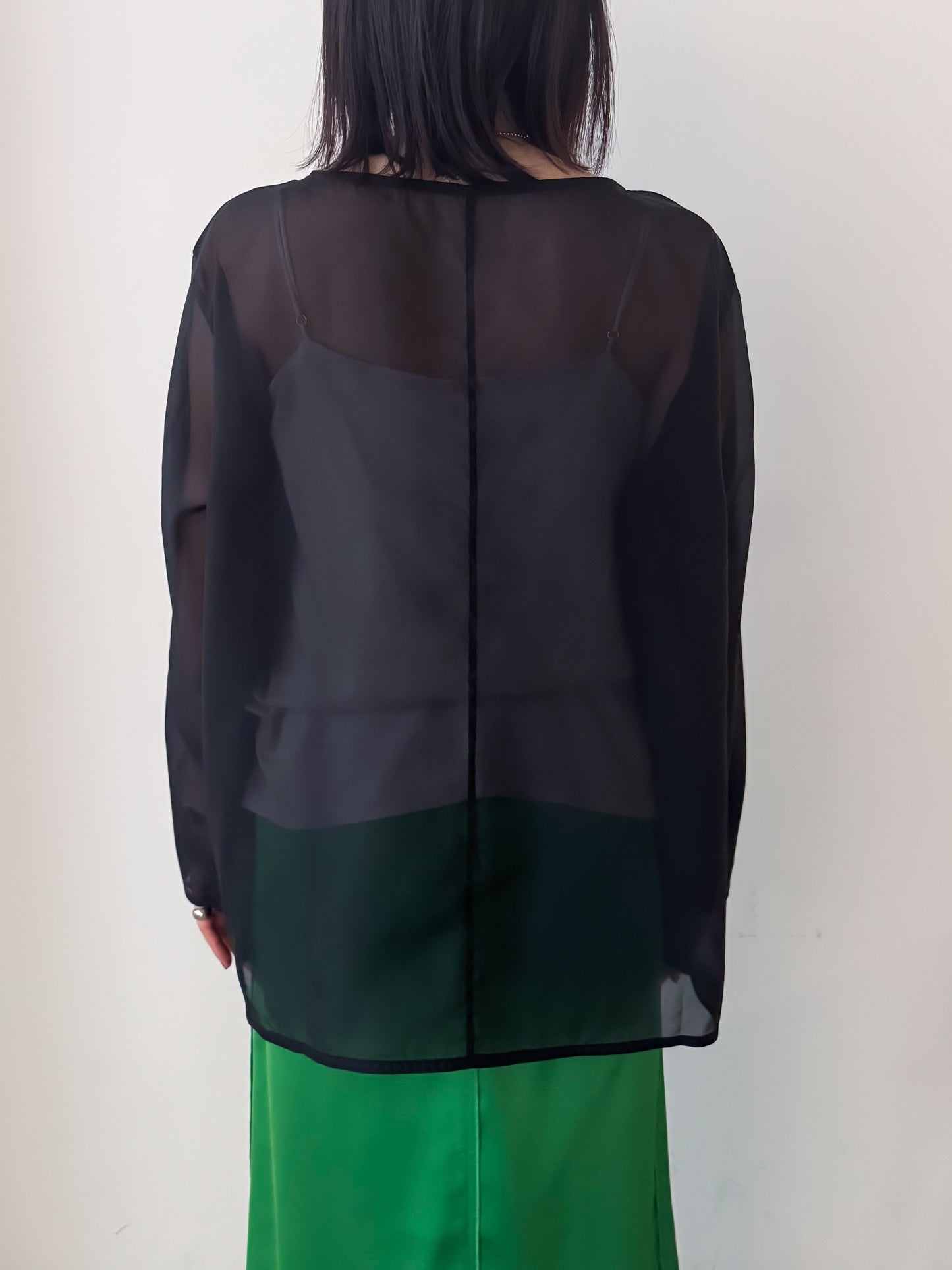 eru　【オリジナル図案】CAT 刺繍レイヤードロングスリーブTシャツ