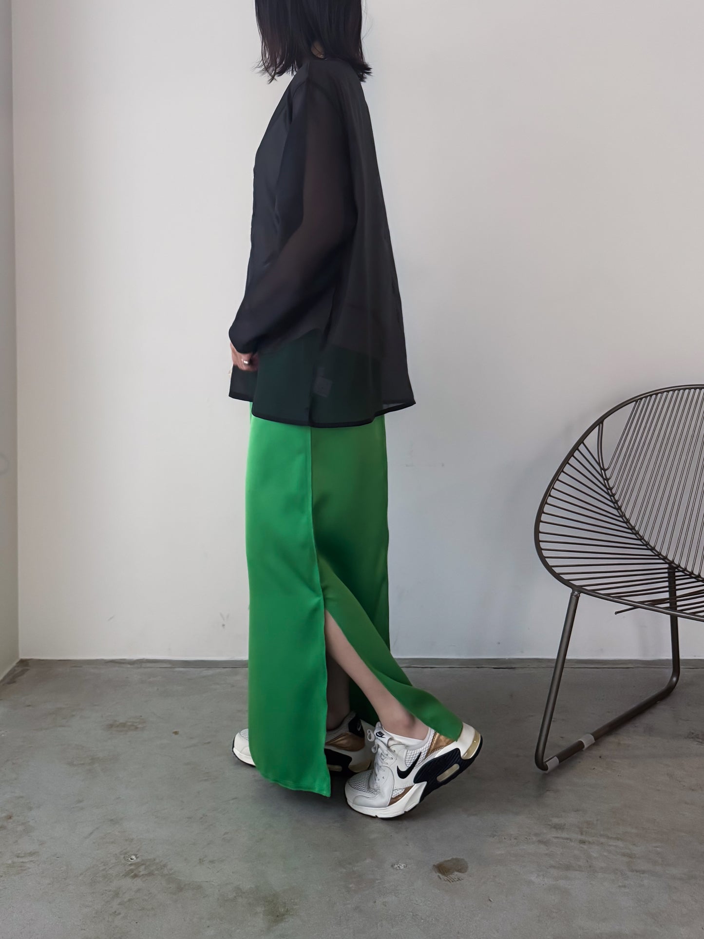 eru　【オリジナル図案】CAT 刺繍レイヤードロングスリーブTシャツ