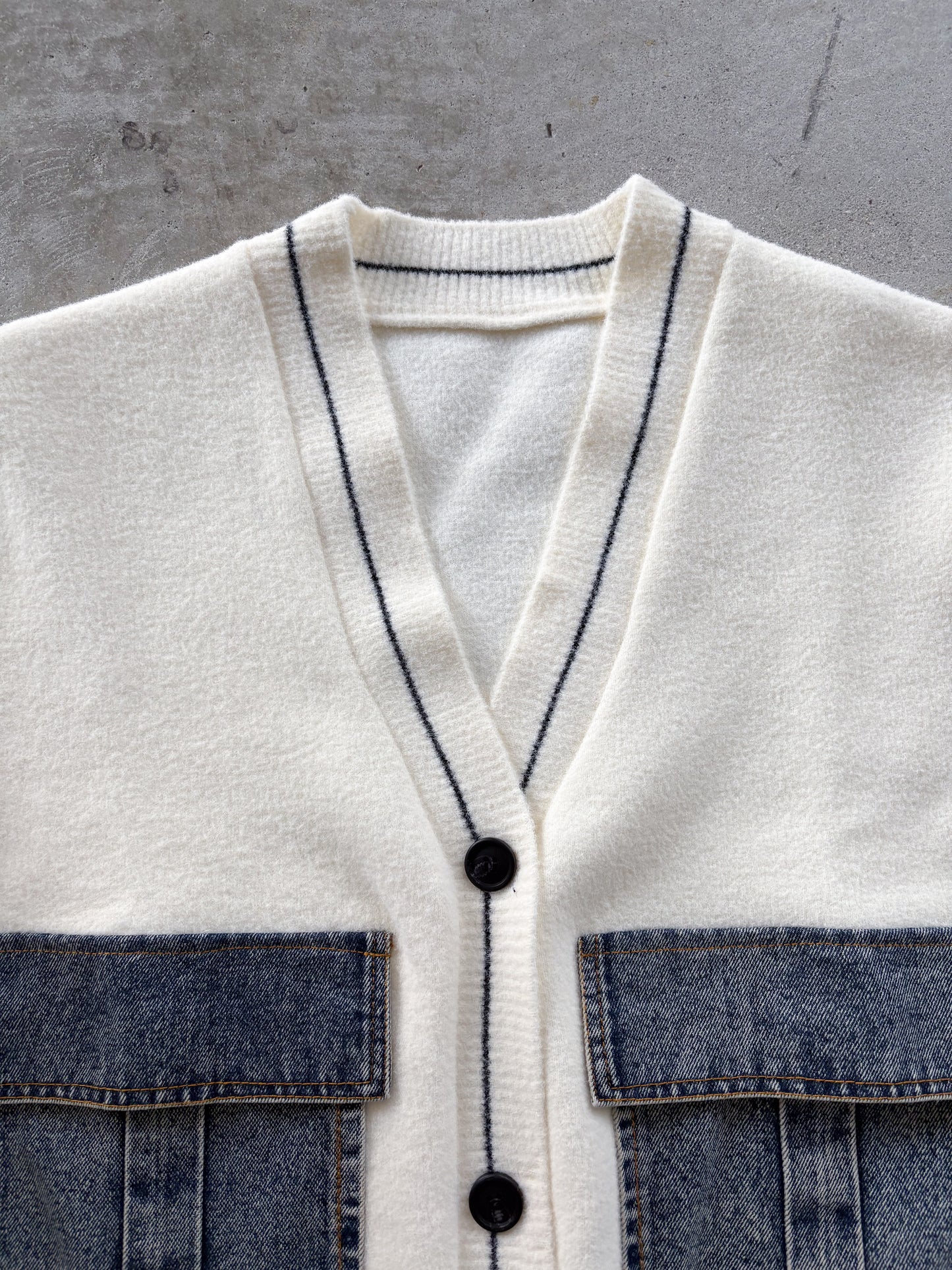 eru　デニムBIGポケットカーディガン