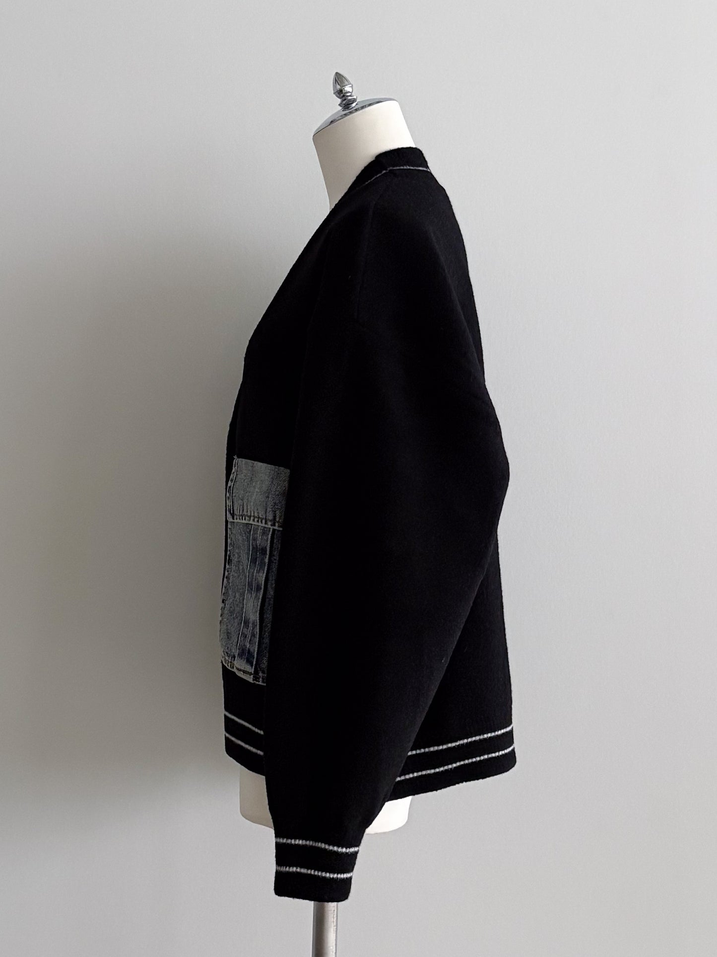 eru　デニムBIGポケットカーディガン