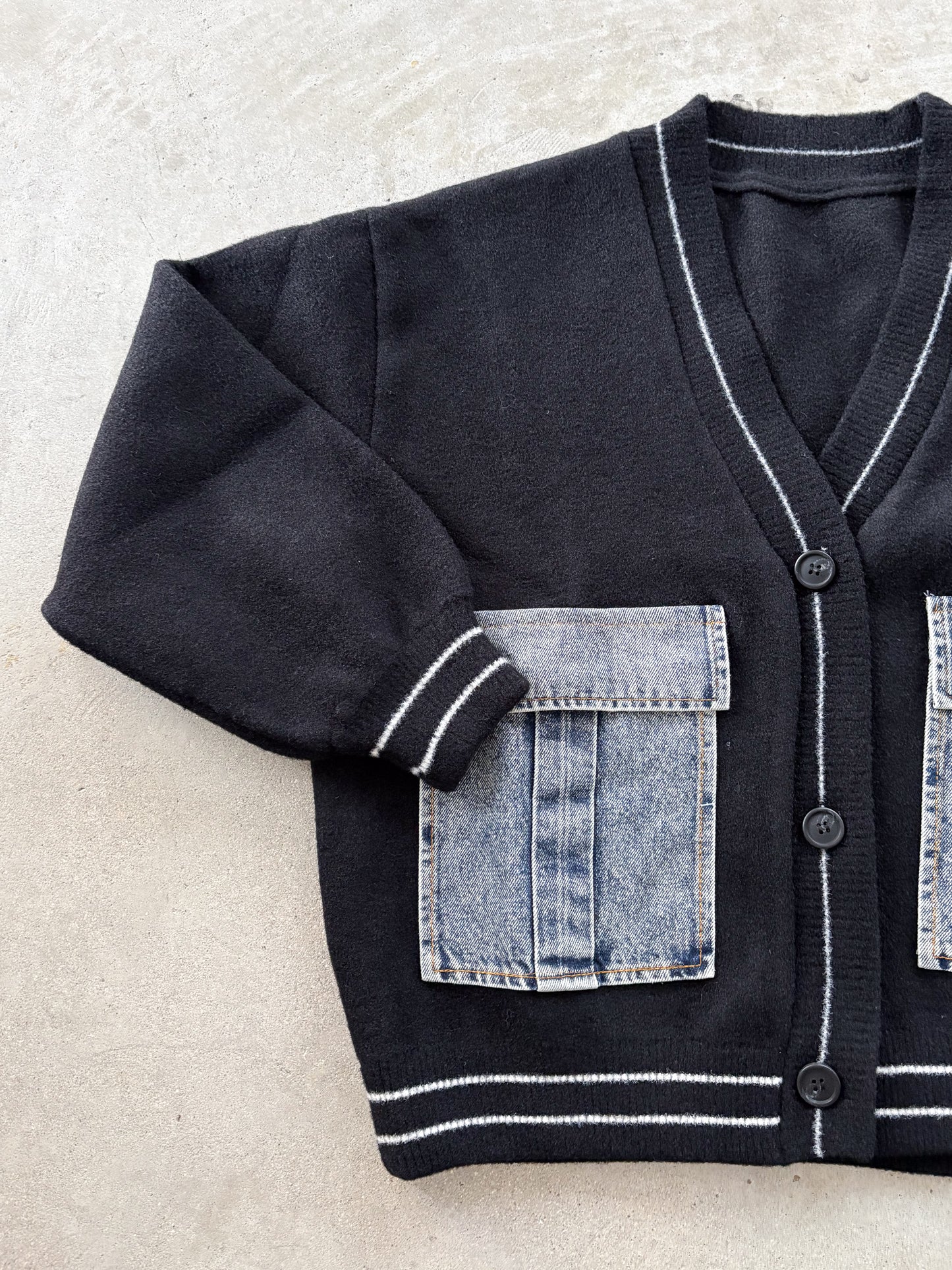 eru　デニムBIGポケットカーディガン