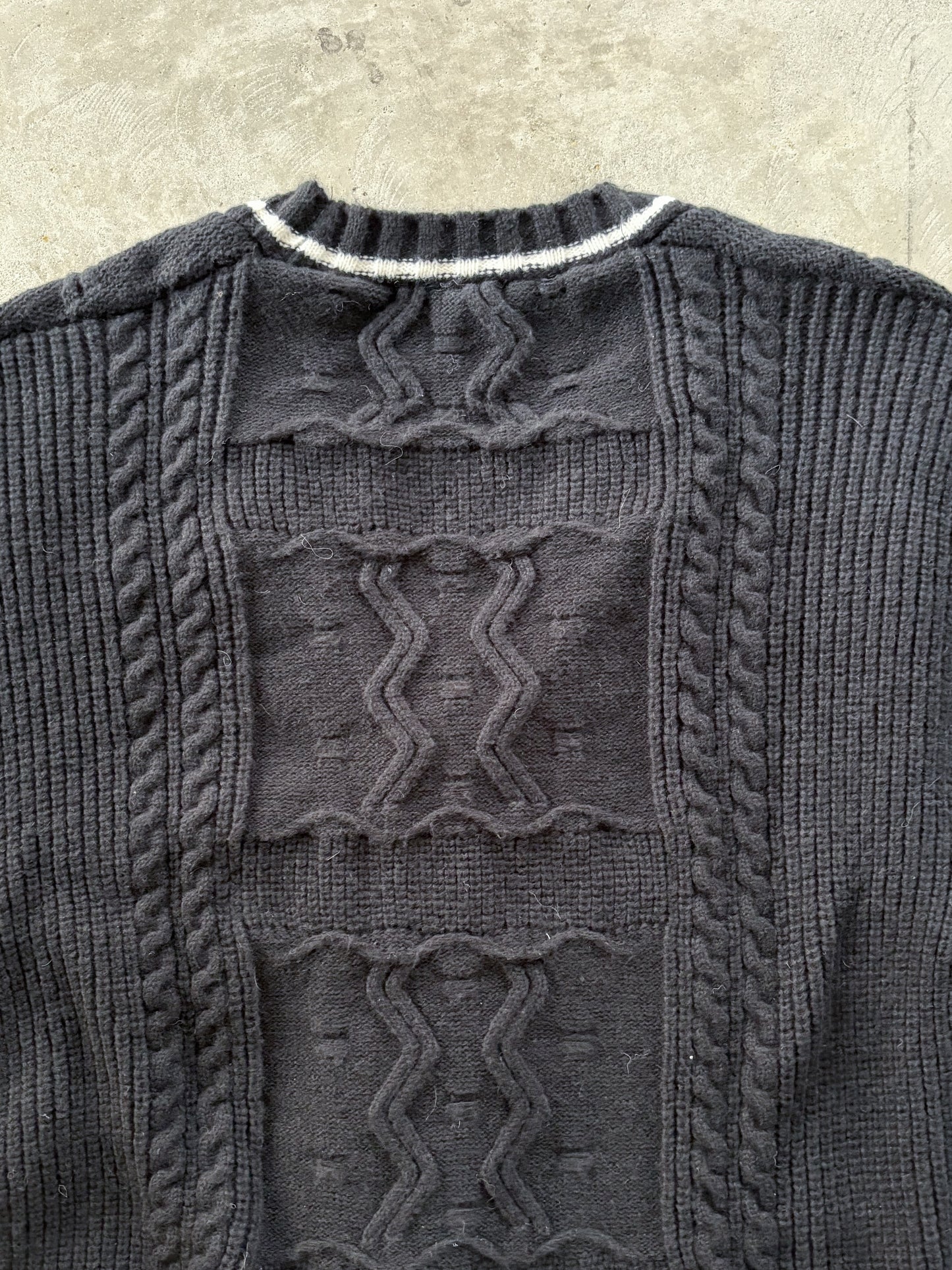 eru　デニムスリーブドッキングカーディガン