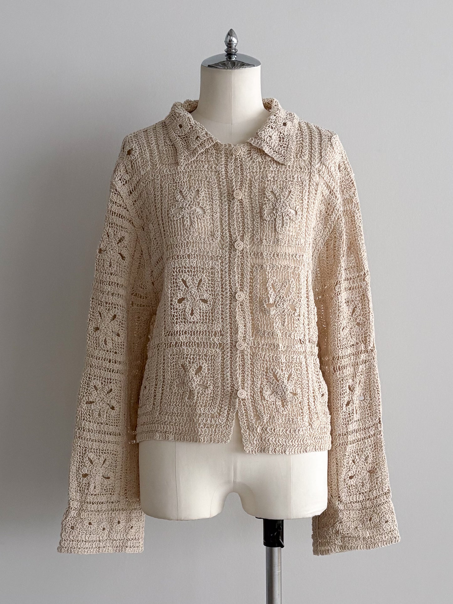 eru  レース編みカーディガン