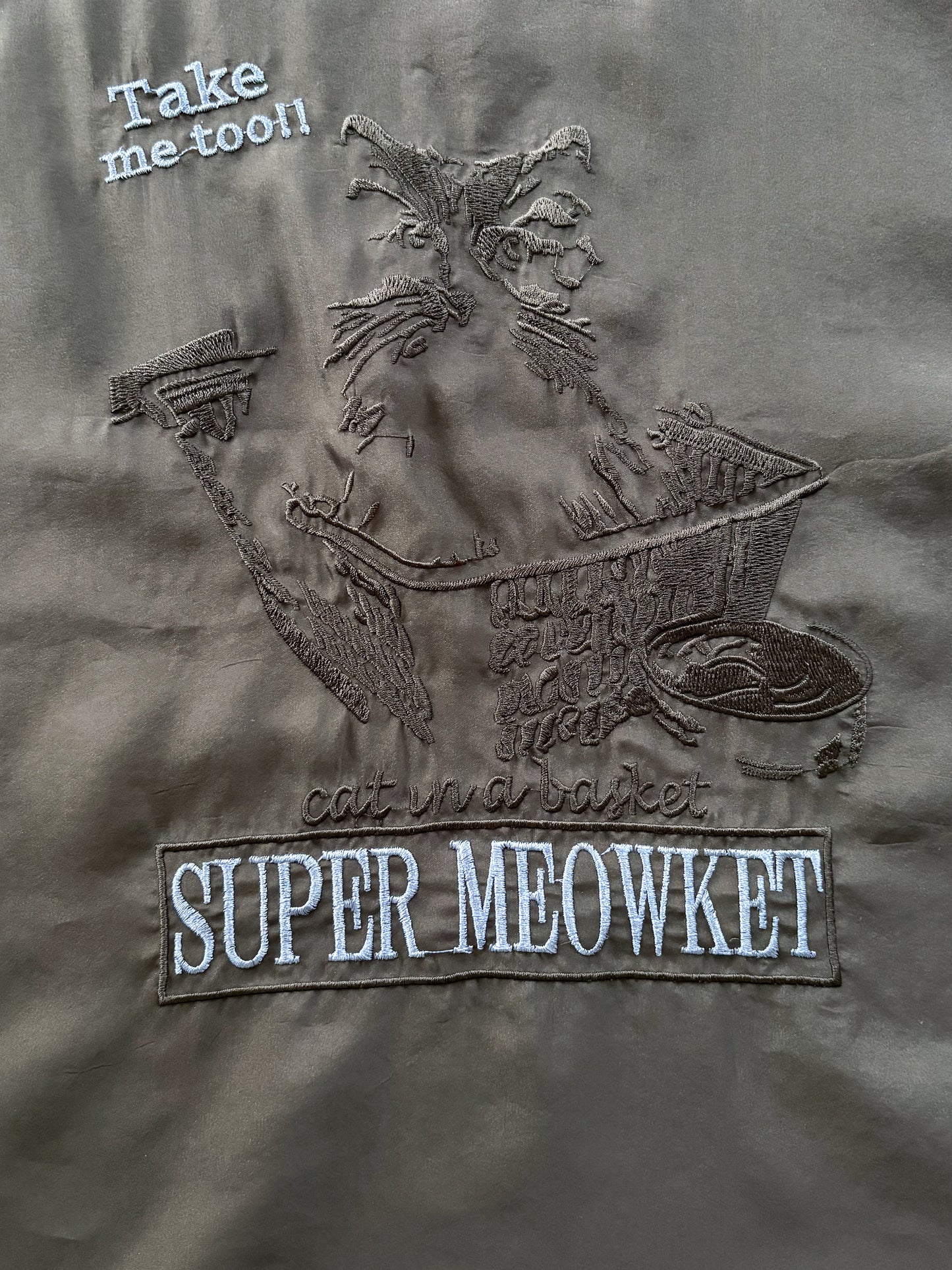 eru　【オリジナル図案】CAT 刺繍シアーTシャツ