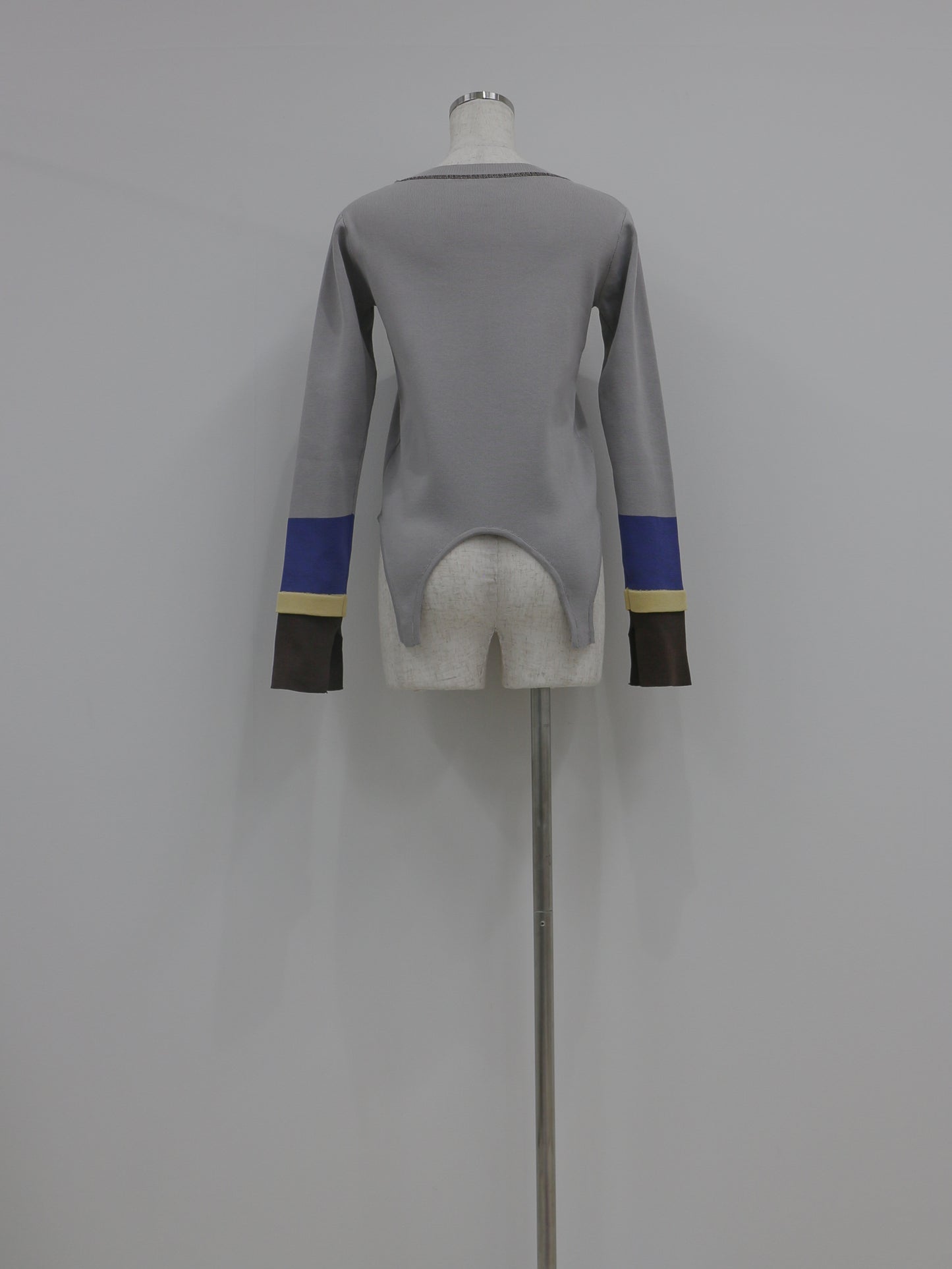 配色スリーブニットトップス