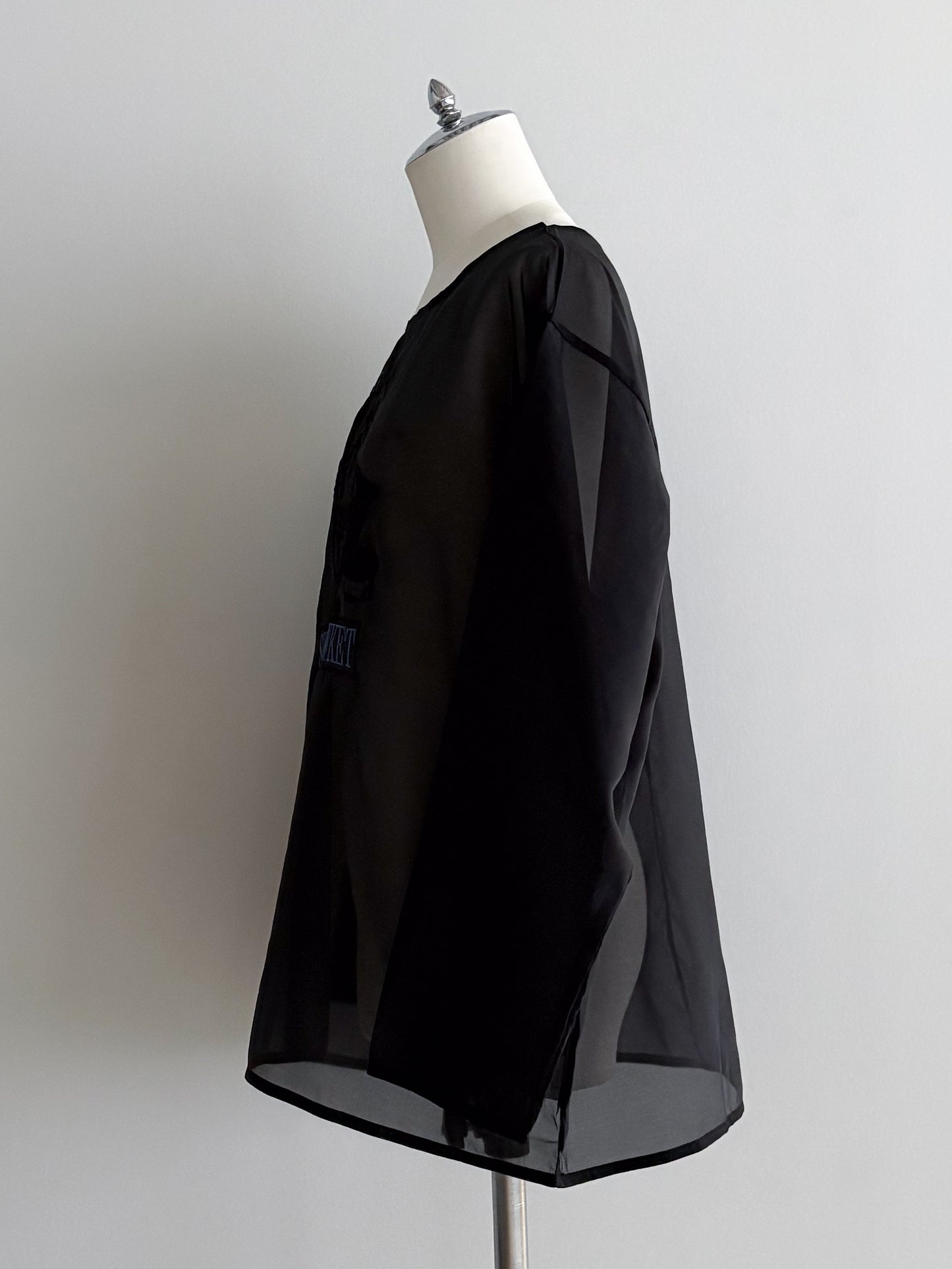 eru　【オリジナル図案】CAT 刺繍レイヤードロングスリーブTシャツ