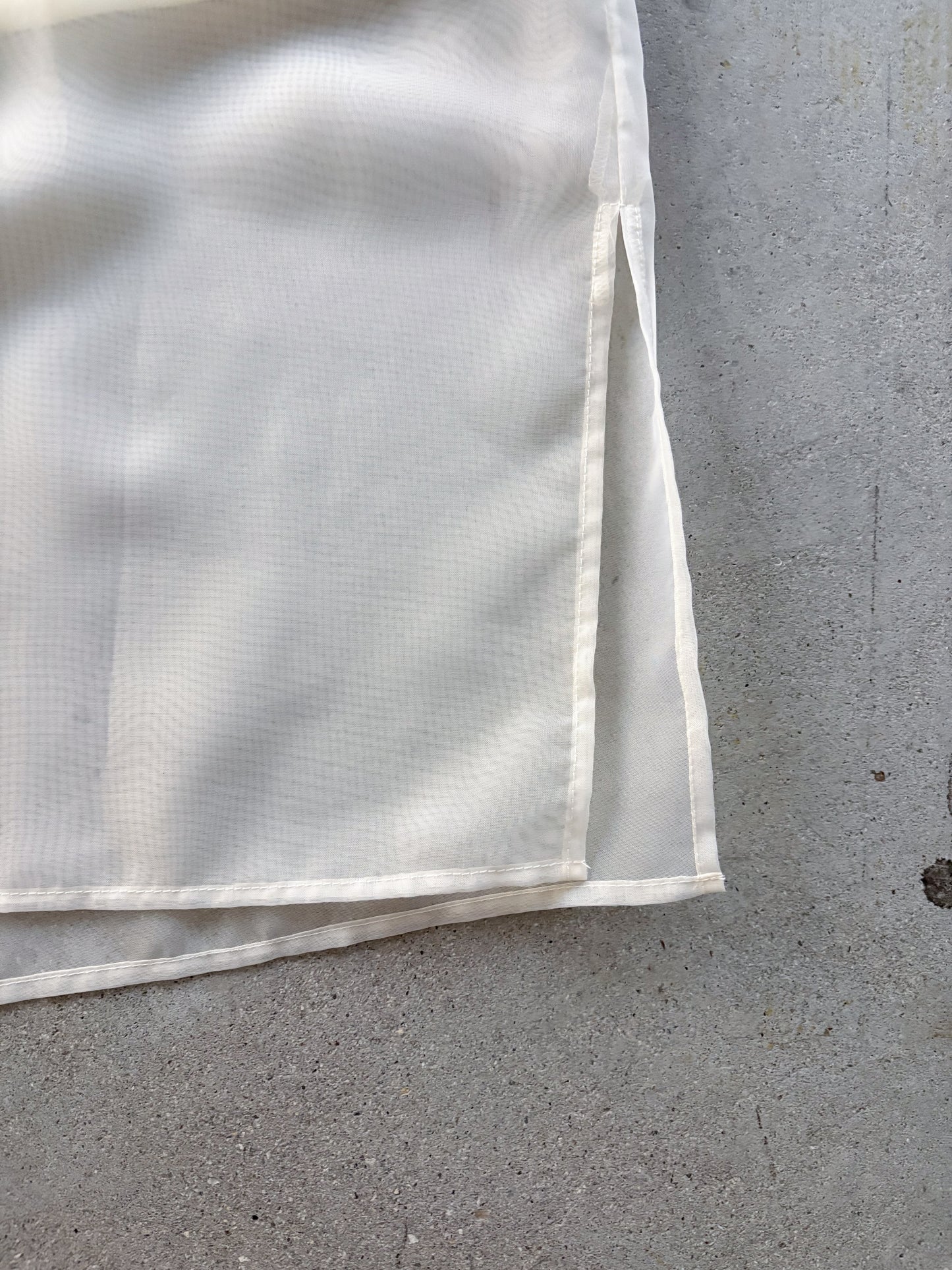 Pqran　シアー切替シャツ