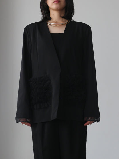 ポケットフリルジャケット