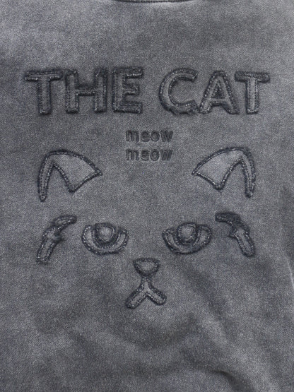 ネコ刺繍スウェット