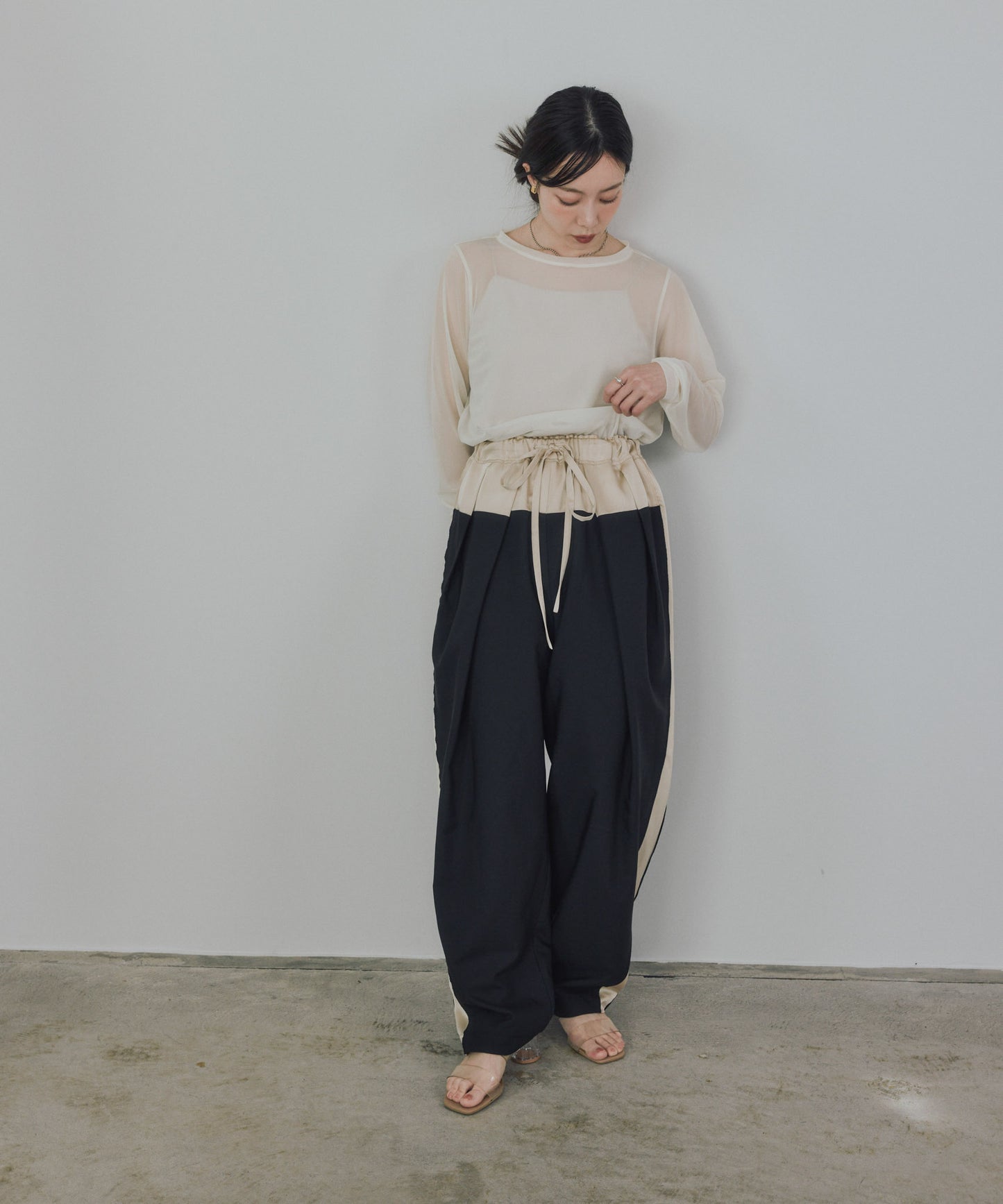 Pqran　シアーTシャツ