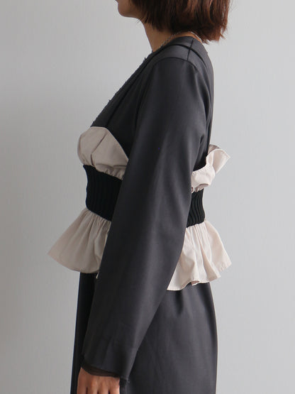 タフタ×ニットビスチェ