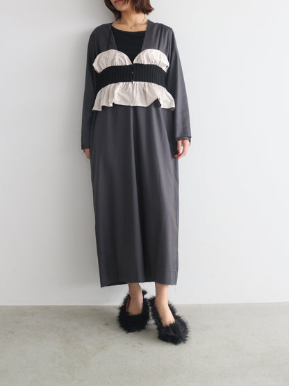 タフタ×ニットビスチェ