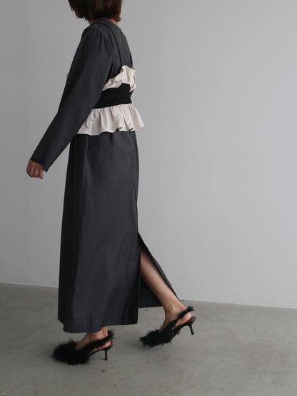 タフタ×ニットビスチェ