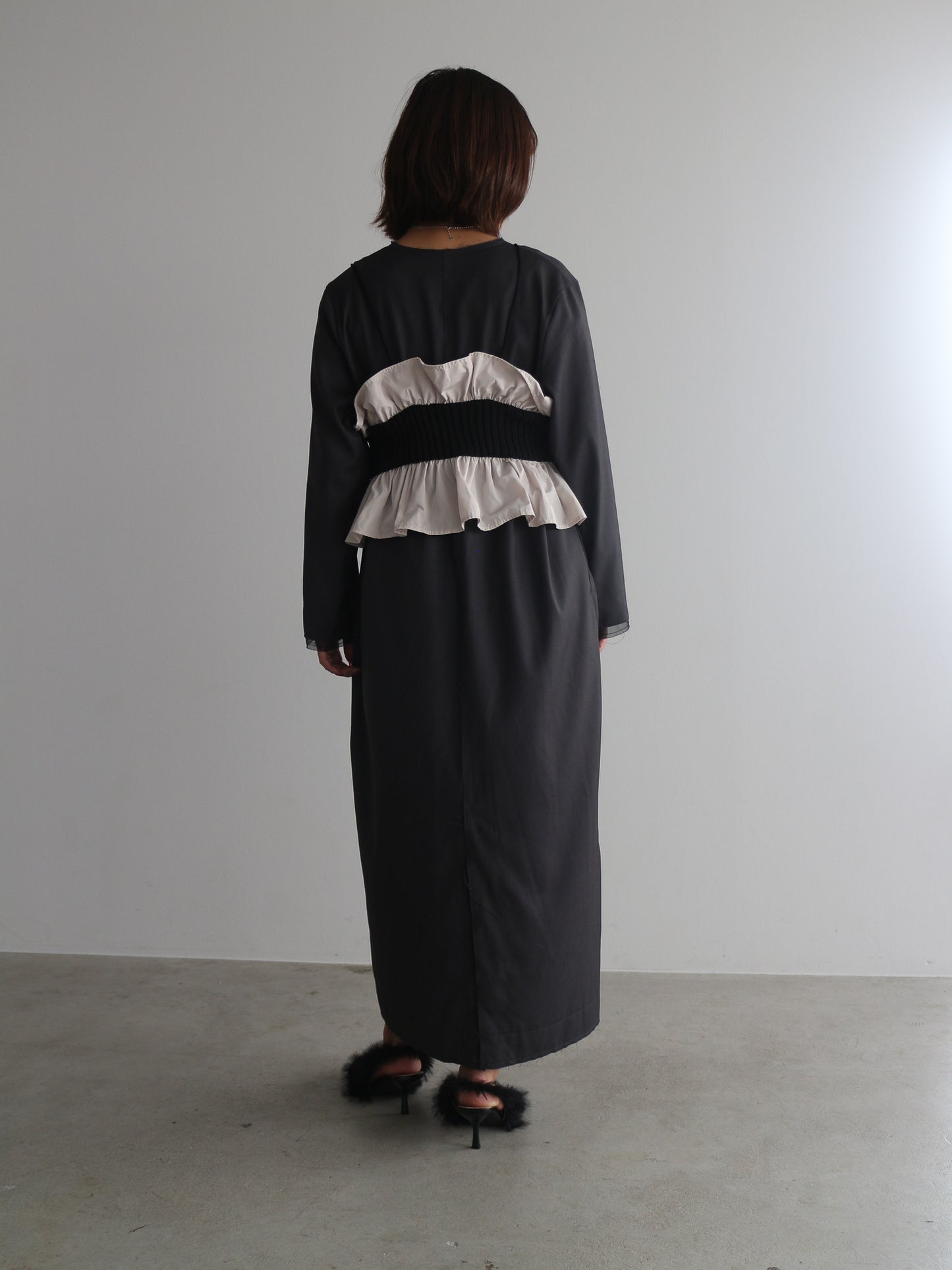 タフタ×ニットビスチェ