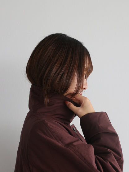 ストール付きキルティングコート