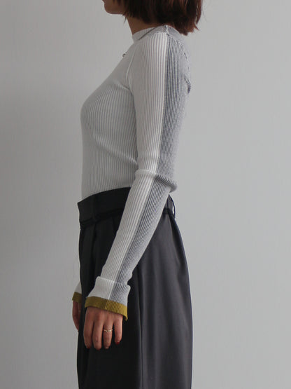 2WAY配色タートルネック