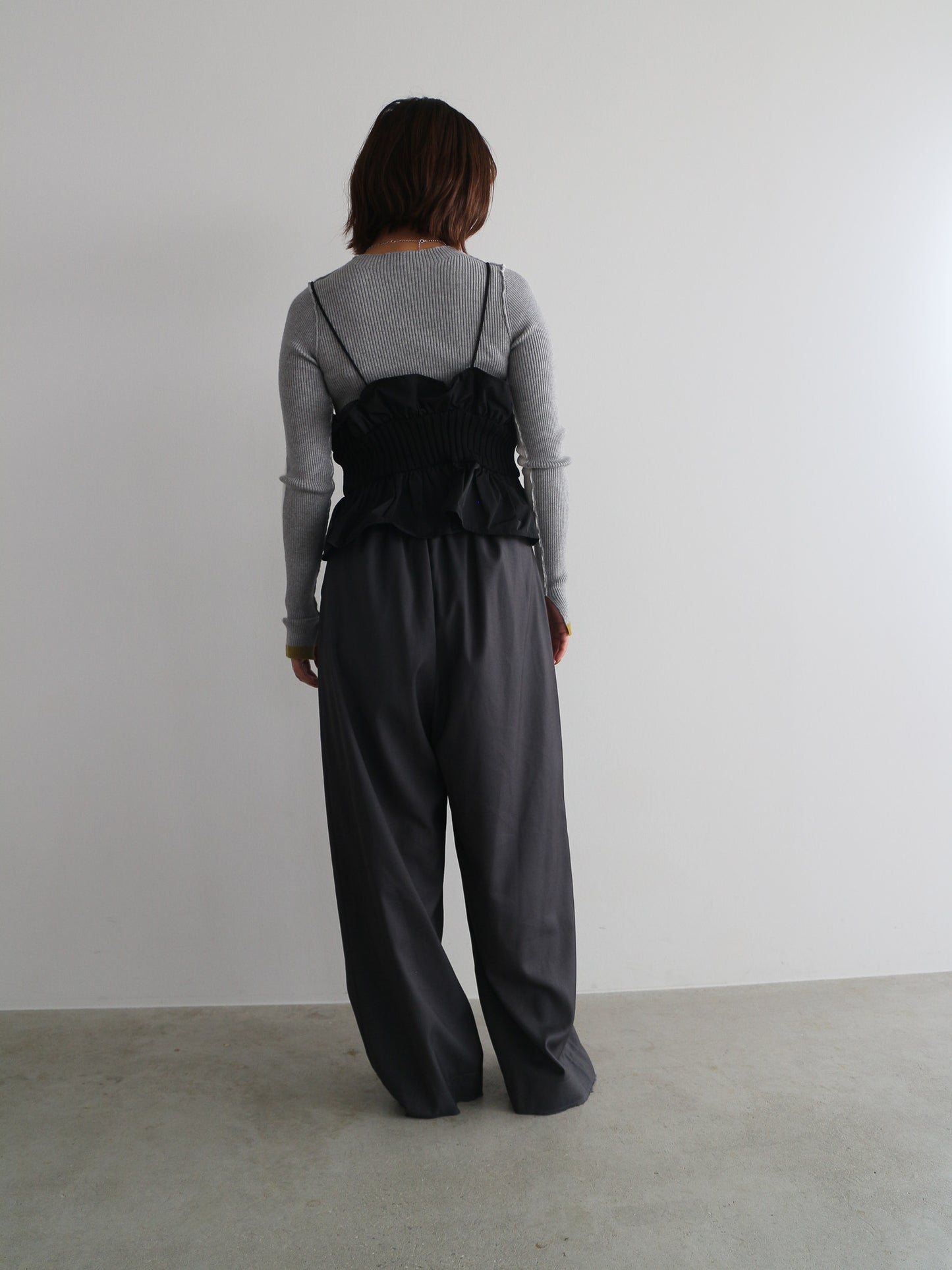 タフタ×ニットビスチェ