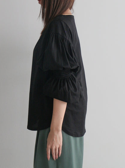 2WAYギャザースリーブT