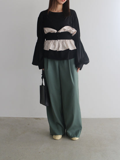 2WAYギャザースリーブT